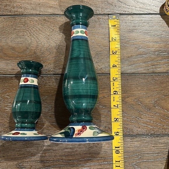 Vintage Gail Pittman ‘88 hand painted Candle Holders - Picture 6 of 7